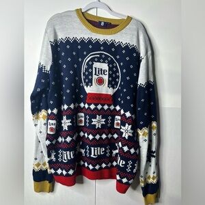 MILLER LIGHT Men’s Ugly Christmas Sweater